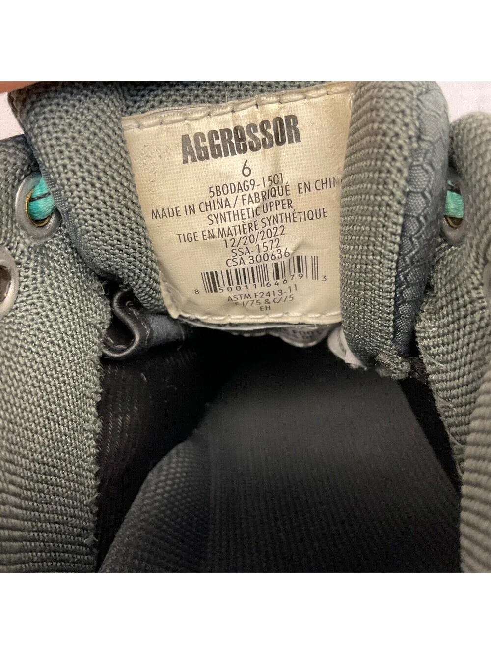 AGGRESSOR Women's Steel Toe Steel Plate Safety Work Shoes 1501 Grey/Black 6M